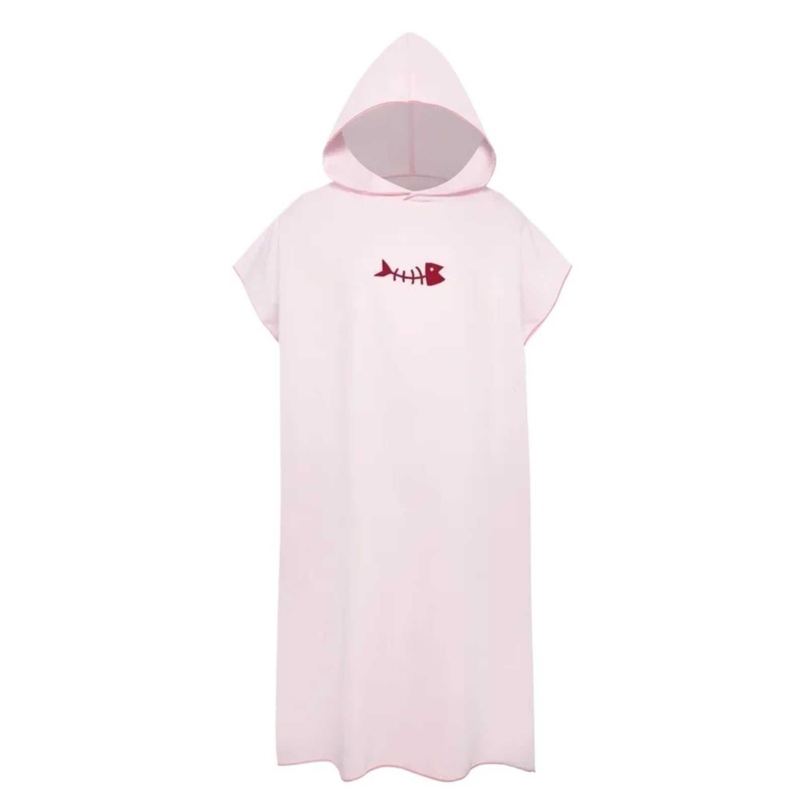 ATEUXOL Quick-drying Surf Poncho Surf Poncho Changing Towel Hood Microfiber Beach Blanket Bath Swim Wetsuit for Adults(Pink)