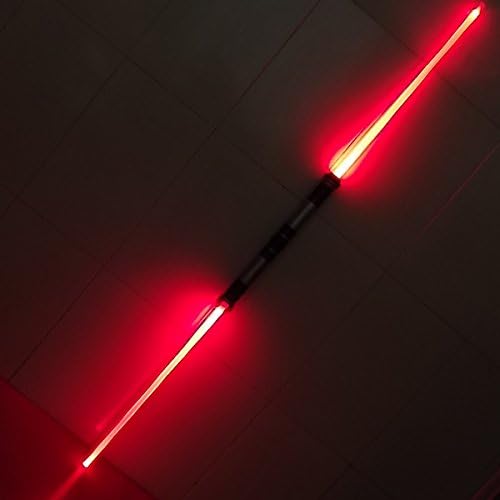 IMBLINKY 2PCS 26 Inches Light up Swords with Sound Light Function and Connector to Become One Double-Sided Lightsaber Toy Sword for Cosplay Game Children Kids Boys