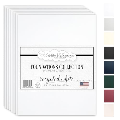 Cardstock Warehouse 100% Recycled White Cardstock Paper