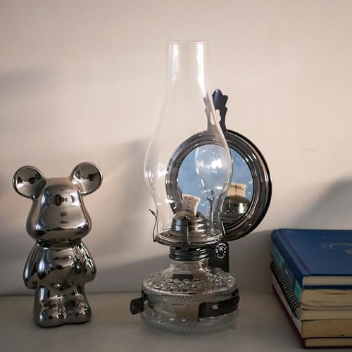 GXFCCYXT 2 Pieces 3 Inch by 8 1/2 Inch Clear Glass Oil Lamp Chimney Replacement for Vintage and Restoration of Antique Oil and Kerosene Lamps Fit #2 Size Burner Oil Lamps