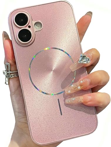 Coque iPhone 15 Pro Max magnétique rose évitant les rayures sur l'objectif de l'appareil photo