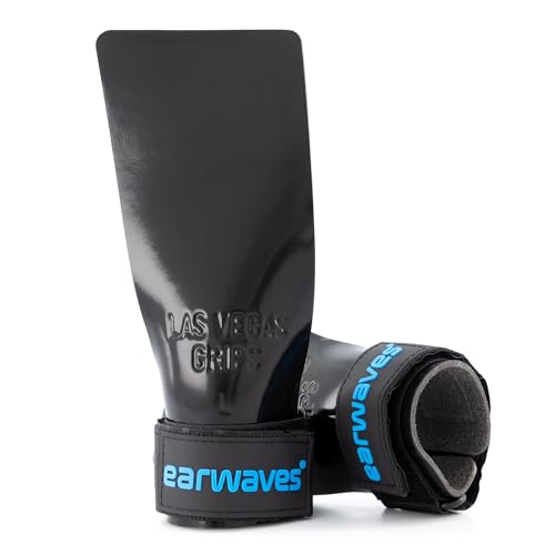 Earwaves® Las Vegas™ Grips No Chalk I Calleras Sin Magnesio I Tejido sintético Ultra-adherente Antideslizante I Más repeticiones I Atletas Ligeros I Fingerless Sin Agujeros