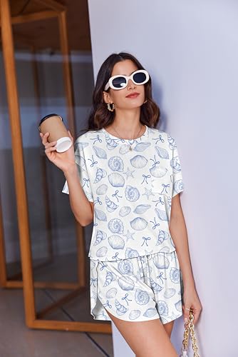 Image of Ekouaer Womens Pajama Sets Sexy Lounge Sets Side Split Short Pj Sets Cute Pjs 2 Piece Comfy Sleepwear Loungewear