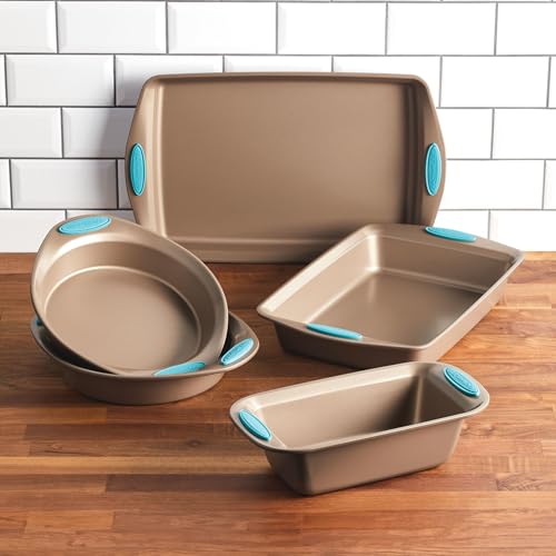 image for Rachael Ray Cucina Bakeware Set Includes Nonstick Bread Baking Cookie 