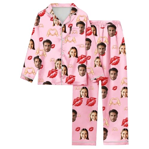 Pijama unisex de algodón con estampado casual de San Valentín