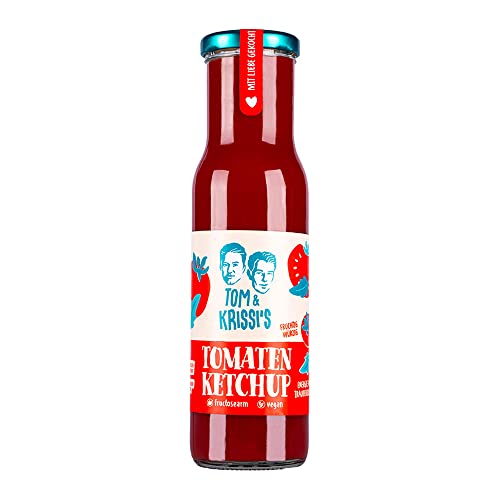 Tom & Krissi's Ketchup, 270 g – keczup o niskiej zawartości fruktozy / sos o niskiej zawartości fruktozy, wegański (ketchup pomidorowy)