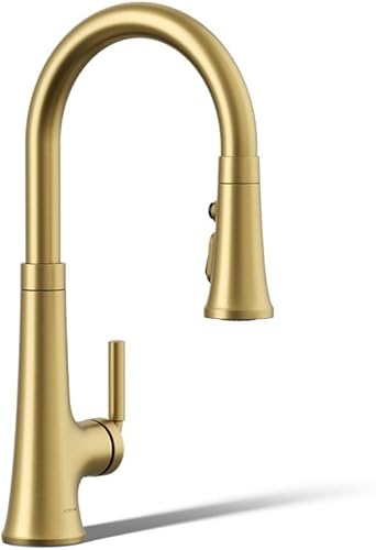 Kohler 23764-2MB - Grifos de fregadero de cocina latón cepillado moderno vibrante