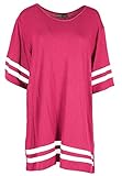 Chocolate Pickle® Baseball Baggy T-Shirt mit Streifen, 36 – 50 Gr. 50/52, kirschrot