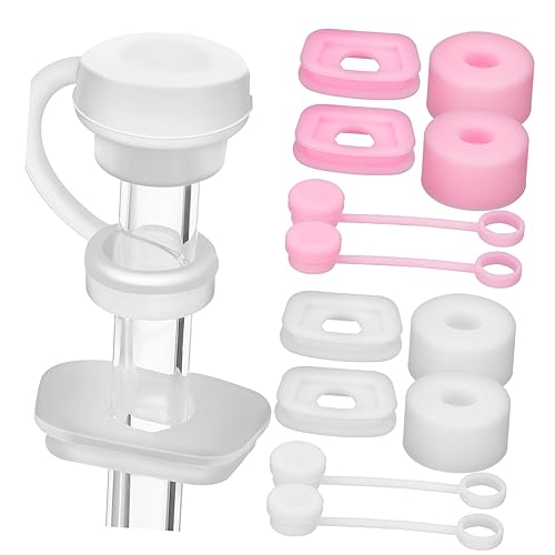 Cabilock 12 Pcs Straw Covers for Tumblers Straw Toppers for Cup Anti-spill Accessories Easy to Clean