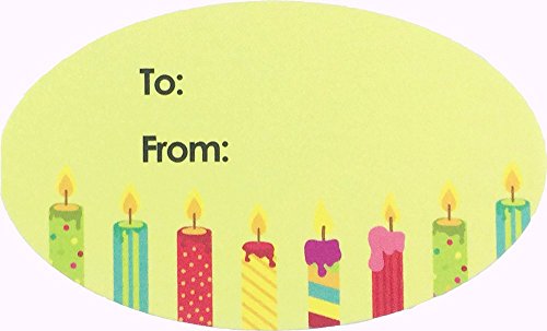 Birthday Gift Tag Stickers 1 1/2 X 2 1/2 Inch 100 Adhesive Labels #TOP6
