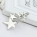 Produktbild Nikgic Legierung Haarspange Stern Kopfbedeckung Haarschmuck Frau Für Geschenke 7,1 cm * 3,7 cm(Silber)