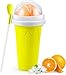 Magic Quick Frozen - Tasse à smoothies double couche de silice - Refroidisseur d'été fait maison - Machine à crème glacée pour enfants, adultes et famille (jaune)