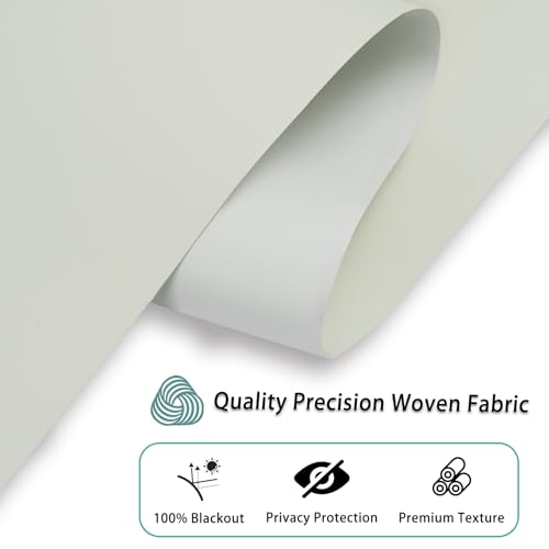 Image of Changshade Custom No Drill No Tools Blackout Roller Shades for Window, Cordless Roller Shades Thermal Insulated UV Protection Privacy, Easy Install Roller Blinds for Home Office, Classic Beige