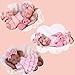 Aori Lifelike Baby Dolls Clothes 20 Inch Pink Dress Clothing Set for 17-20 in Realistic Newborn Dolls Girl
