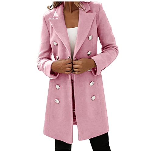 Woolen Trench Coats For Women Fashion Fall Winter Clothes Ladies Dressy Casual Blazer Jackets Double Breasted Overcoat #TOP18