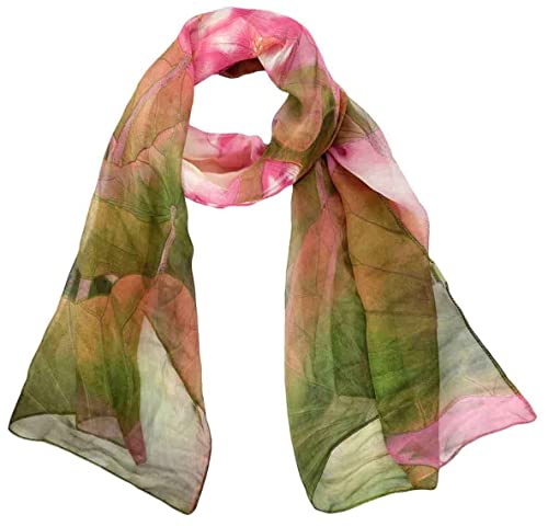 Xyueanlo Scarfs For Women Fashion Scarves Lightweight Scarfs Print Floral Pattern Scarf Shawls (H-Green) #TOP2