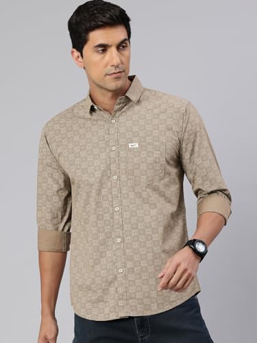 Image of Majestic Man Custom Abstract Printed Pure Cotton Slim Fit Casual Shirt