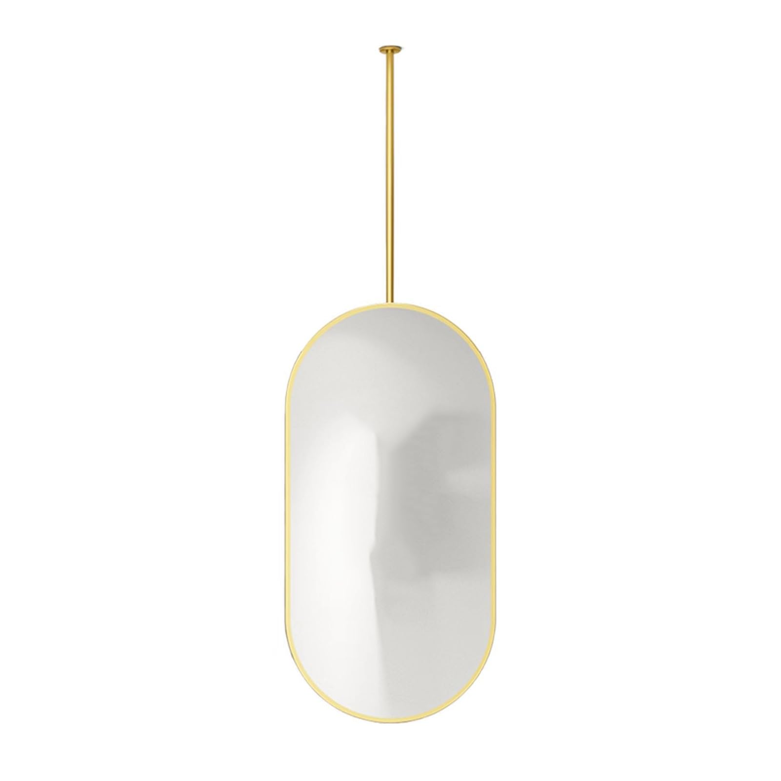 Miroir ovale salle de bains décoration murale intérieur métal 40x70cm