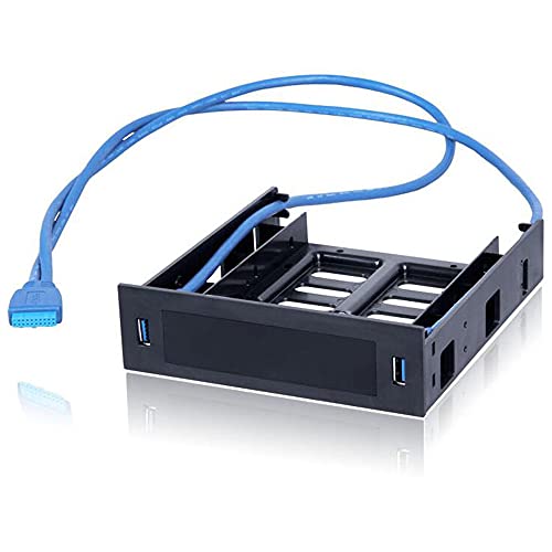Kaneorooir 2 X USB 3.0 Front Panel with 3.5Inch Device/HDD or 2.5Inch SSD/HDD to 5.25 Floppy to Optical Drive Bay Tray Bracket - Image 3