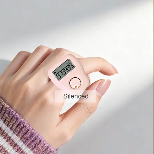 Image of Rechargeable Silent Finger Counter 6 Channels Digital Tasbih Tally Clicker with LED for Prayer Knitting Sports Gift