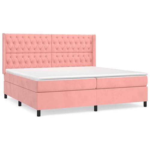 Luxe Roze Fluweel Boxspring 200×200 Luxe Roze Fluweel Boxspring 200×200