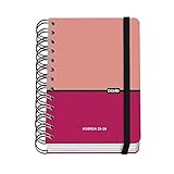 Dohe - Agenda Escolar 2023-2024 - Septiembre a Junio - Día Página - Tamaño: 12x17 cm (A6) - Bilingüe: Español e Inglés - Material escolar - Color Rosa - DUO