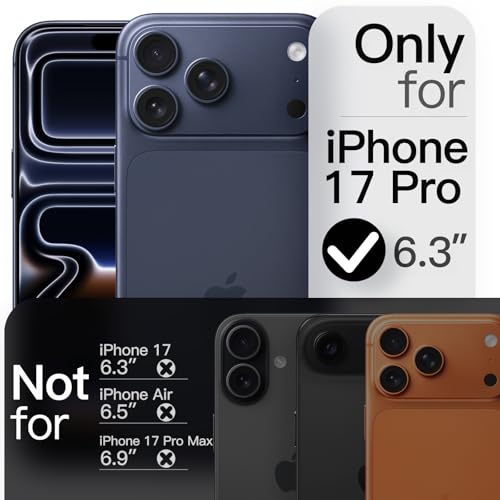 Image of JETech Slim Case for iPhone 17 Pro 6.3-Inch, Ultra-Thin Lightweight Minimalist Phone Cover with Camera Lens Protection, Matte Anti-Fingerprint Finish (Black)