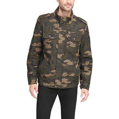 Image of LEVI'S Men's Washed Cotton Military Jacket (Regular & Big & Tall Sizes)