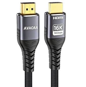 Avaoaa 16K HDMI Cable 2.2 96Gbps, 6.6FT Ultra High Speed HDMI to HDMI Cable