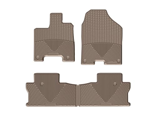 WeatherTech All-Weather Floor Mats for Honda Ridgeline 1st & 2nd Row (W415TN-W416TN), Tan