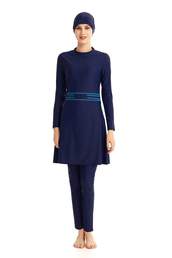 Nuovo Modesto Costumi da Bagno Manica Lunga Copertura Completa Costume da Bagno Moda Beachwear Burkini