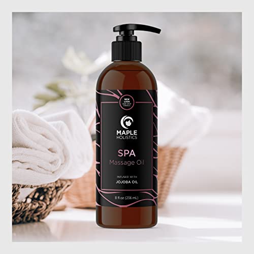 Calming Massage Oil For Massage Therapy - Home Spa Full Body Massage Oil For Sore Muscles For Pro Or Home Use With Moisturizing Sweet Almond Oil And Lavender Essential Oil - Non Greasy Or Staining #TOP6
