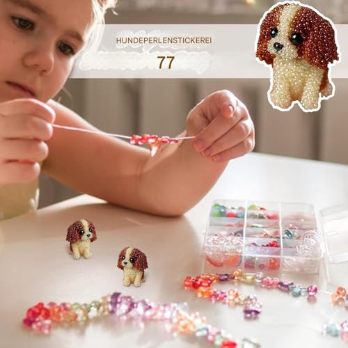 Kit de bordado de abalorios 3D juego de manualidades con cuentas para tejer 3