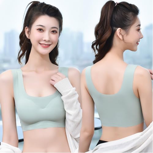 3pcs Belovejewe Bra,Japanese Style Seamless Bra,No Wire Push up Bra，Women's Full Cup Yoga Tank Bra4