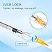 20 Pack 1ml Syringes 25G 1 Inch Lab Disposable Individually Sealed Packed, Luer Lock Syringes for Industrial Scientific Labs, Liquids Measuring and Dispensing