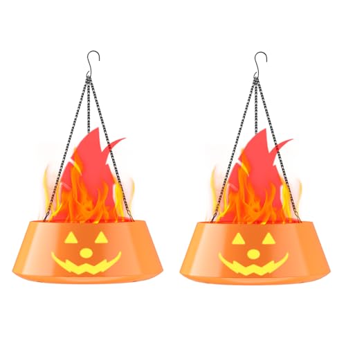 Halloween Pumpkin Flame Lights 2 Pack