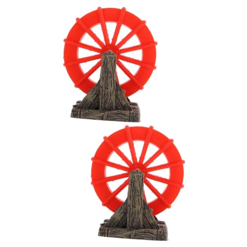Kisangel 2stücke Dekoratives Windrad Aus Harz Für Aquarien Attraktive Windmühle Für Fischbecken Lebendige Aquariengestaltung Umweltfreundliches Zubehör Für Aquaristik