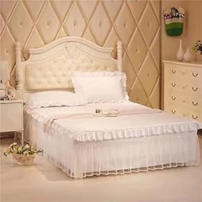 アメリカン/フレンチカントリーレトロレース付き全綿ベッドスカート式寝具4点セット 61nNTrDR3PL._AC_SY200_QL15_.jpg