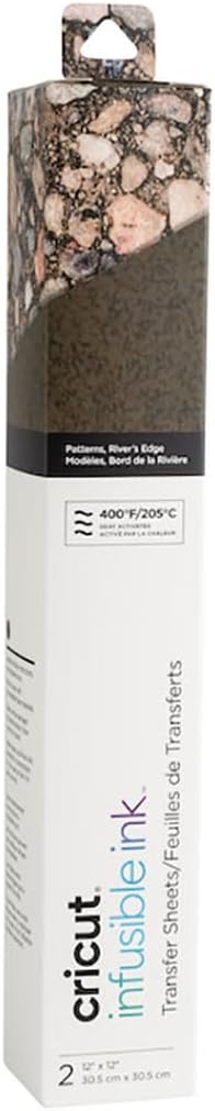 Cricut Infusible Ink Transfer Sheets , Rivers Edge , 30,5 cm x 30,5 cm (12 "x 12") , 2 x Infusible Ink Sheets , Pour une utilisation avec des machines à découper Cricut et des presses à chaleur