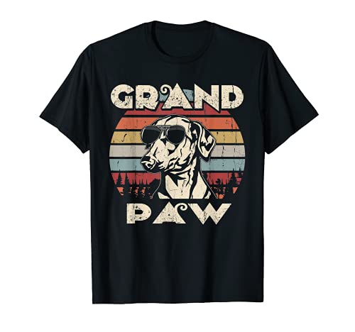 Grand Paw German Pinscher dog lovers vintage retro T-Shirt, Black