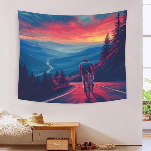 Couverture murale 180 cm pour masquer un mur vide avec un décor VTT en polyester