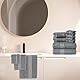 nice homeit Handtuch-Set aus 100% Baumwolle, 8 Stück, Badetücher, hergestellt in Italien, Fitnessstudio, Hotel und Spa. Sehr saugfähig (Dunkelgrau)