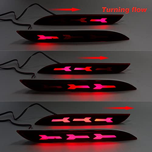 2 Peças Luzes Led Reflectora De Pára Choques Traseiro Siganl Luz Traseira De Travagem 12V Para Ford