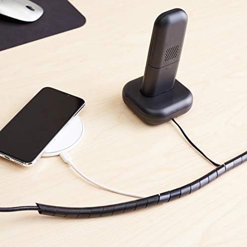 amazon commercial Cable Tidy Spiral Wrap, 2.5 m - Black and White (2-Pack)