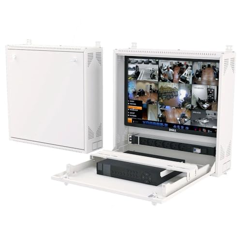 Wall-Mount DVR/NVR Security Enclosure, Lockable Steel Cabine