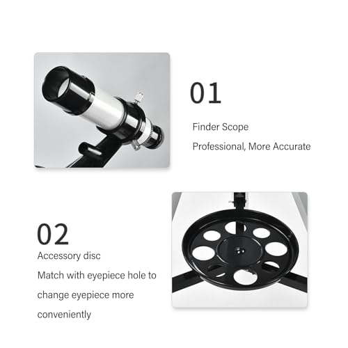 Telescopio Reflector Astronómico GOWENIC 114mm con Tripode Ajustable miniatura 2