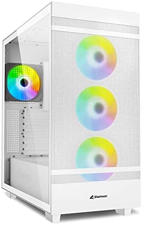 Sharkoon Rebel C50 RGB, ATX PC-Gehäuse, Weiß
