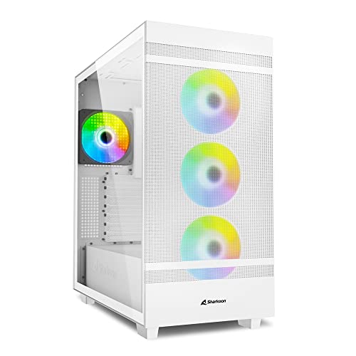 Sharkoon Rebel C50 RGB, ATX PC-Gehäuse, Weiß