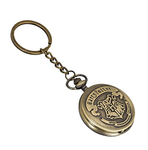 Image of AUGEN Premium Pocket Watch Metal Keychain Retro Vintage for Gifting With Key Ring Anti-Rust (Pack Of 1)