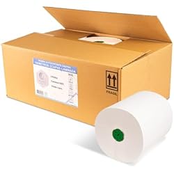 Dispensador De Toalla Autocorte Bobina secamanos 150m 2 capas 100% celulosa 6 unidades exclusivo para dispensador autocorte Blancoplata